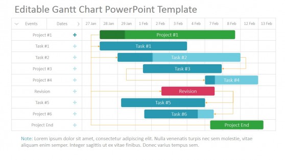 Project Gantt Chart PowerPoint Template