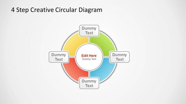 4 Step Creative Circular Diagram for PowerPoint