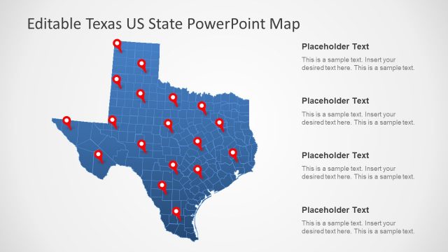 Texas US State PowerPoint Map