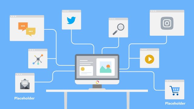 Computer Illustration Concept Diagram for PowerPoint