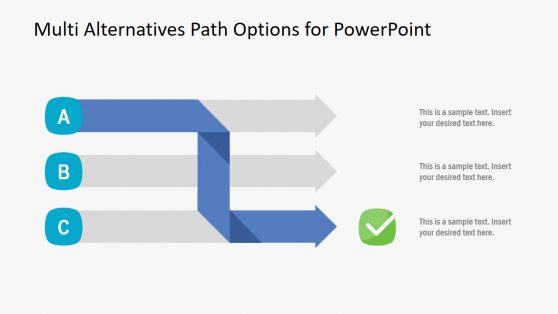 Multi Alternatives Path Options PowerPoint Template