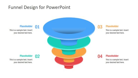 4 Step Color Funnel Design PowerPoint Template