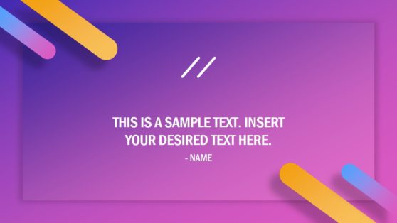Modern Quote Slide PowerPoint Template