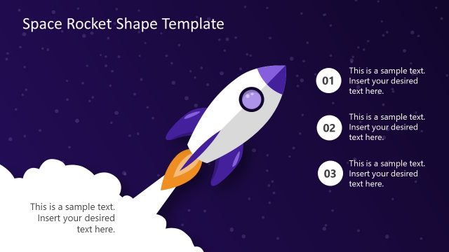 Space Rocket Shape Template for PowerPoint
