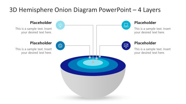 3D Hemisphere Onion Diagram PowerPoint Template
