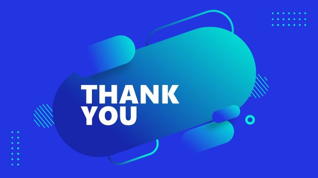 Fluid Blue PowerPoint Modern Thank You Slide