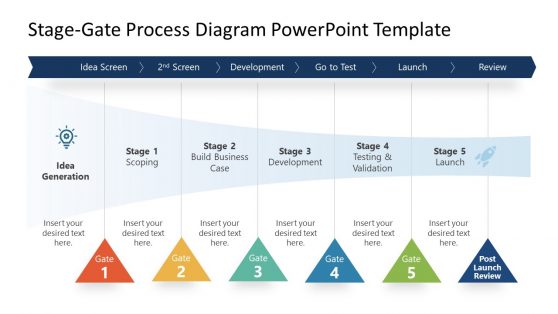 Stage-gate Process Diagram PowerPoint Template