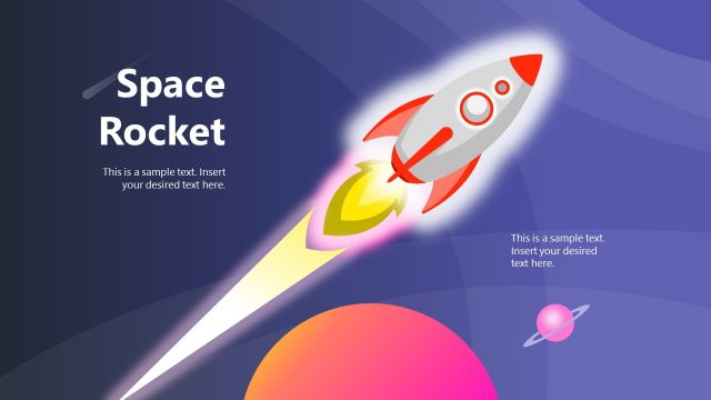Space Rocket Slide Template for PowerPoint