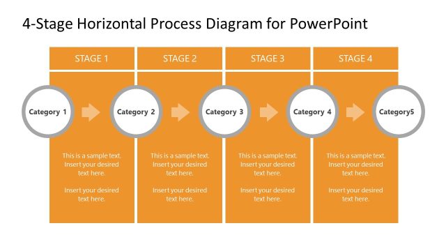4-Stage Horizontal Process Diagram for PowerPoint