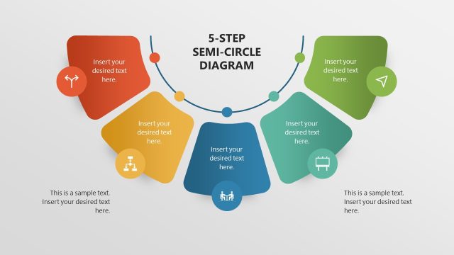 5-Step Semi-circle Diagram Template for PowerPoint