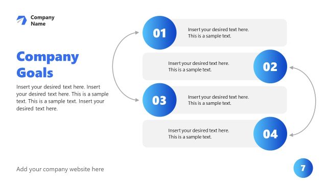 Company Goals Presentation Slide Template