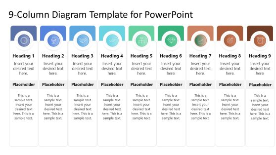 Customizable 9-Column Diagram Template