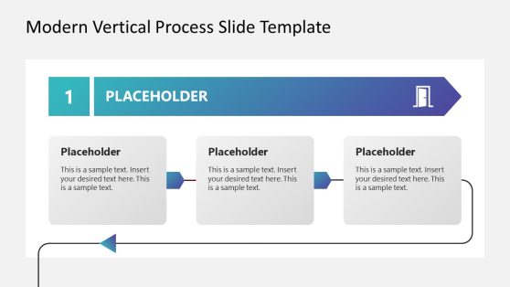 Modern Vertical Process Diagram Template for PowerPoint 