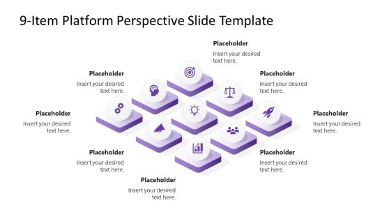 9-Item Perspective Platform Slide Template