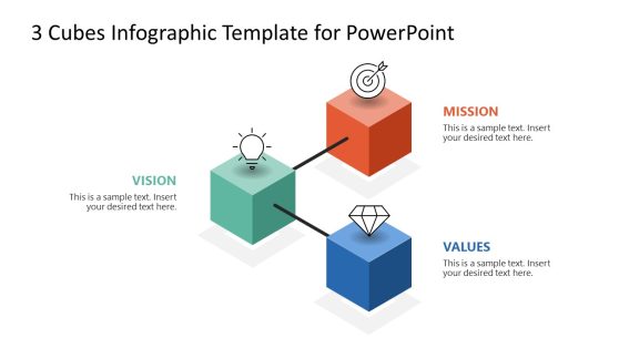 3 Cubes Infographic Template for Presentation 