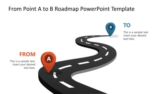 From A to B Roadmap PowerPoint Slide 