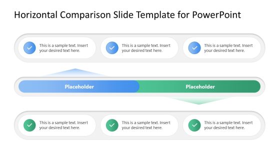 Editable Horizontal Comparison Slide Template 