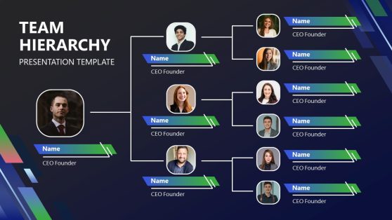 Team Hierarchy PowerPoint Slide 