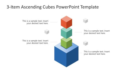3-Item Ascending Cubes Template for Presentation 