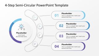 4-Step Semi-Circular PPT Slide Template