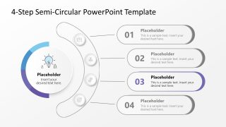 Creative 4-Step Semi-Circular PPT Layout 
