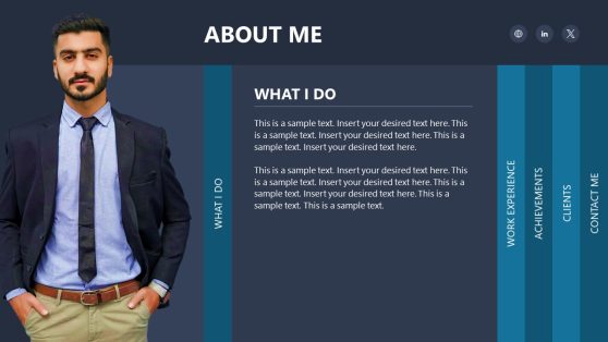What I Do Presentation Slide - Accordion About Me Template