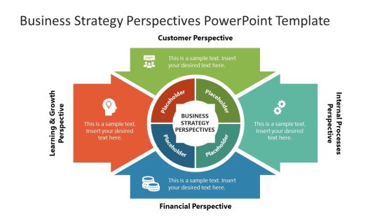 4 Business Strategy Perspectives Slide Template