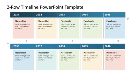 2-Row Timeline Template with Two Segmented Layers 