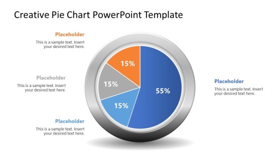 Editable Creative Pie Chart PPT Template