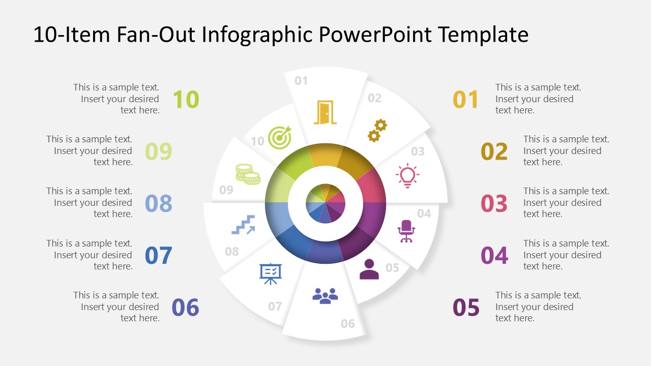 Title Slide for 10-Item Fan-Out Infographic Template 