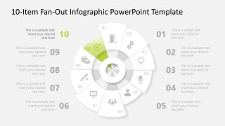 10-Item Fan-Out Infographic Circular Diagram