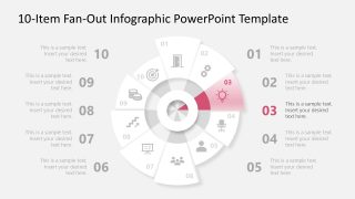 10-Item Fan-Out Diagram with Graphical Icons  
