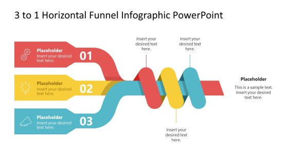 3-to-1 Horizontal Funnel Infographic PPT Slide for Business Presentation 