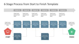 6-Stage Process Diagram PPT Template 