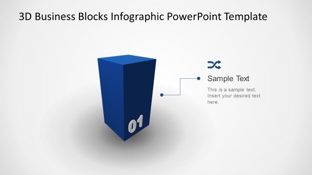 Animated 3D Business 1 Block Diagram for PowerPoint