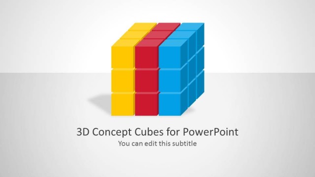 3D Big Data Concept Cubes for PowerPoint