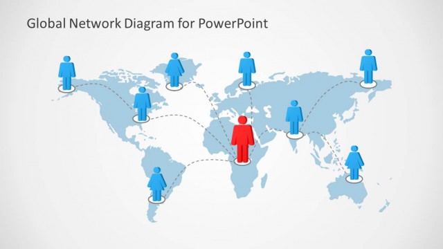 Global Network Diagram for PowerPoint