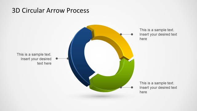 3D Circular Arrow Process Diagrams for PowerPoint