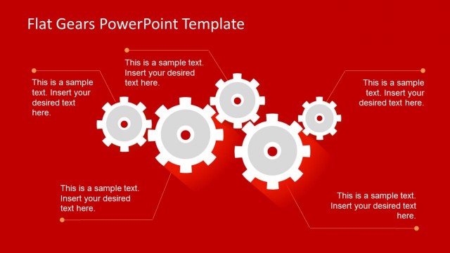 4 Gear Shapes for PowerPoint Slides