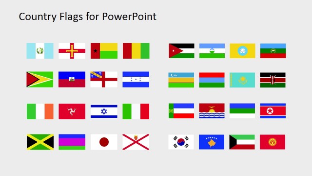 Country Flags Clipart for PowerPoint (G to K)