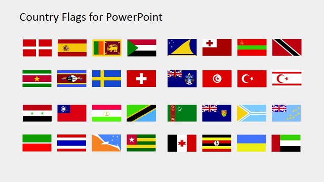 Country Flags Clipart for PowerPoint (S to Z)