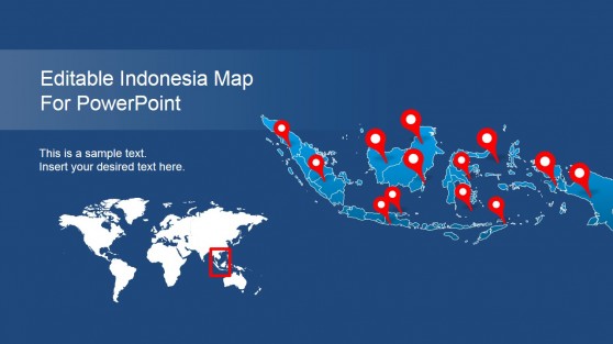 Editable Indonesia PowerPoint Map