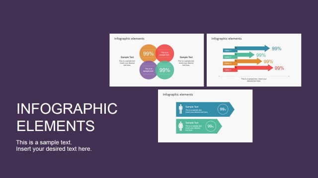 Data Infographic Flat Elements for PowerPoint