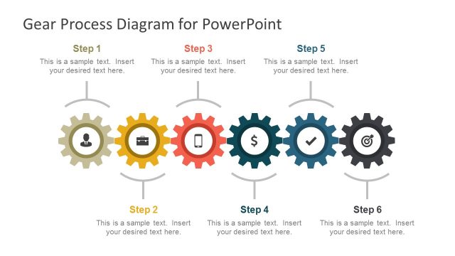 Gear Process Diagram PowerPoint Template