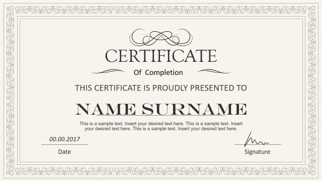 Stylish Certificate PowerPoint Templates