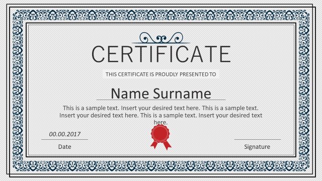 Winner Certificate PowerPoint Templates