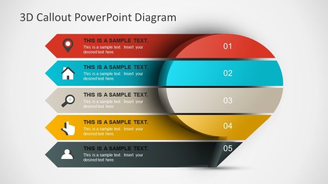 3D Callout PowerPoint Diagram