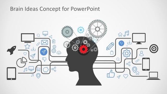Brain Ideas Concept PowerPoint Shapes