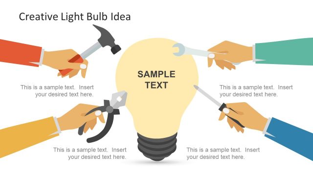 Creative Light Bulb PowerPoint Shape