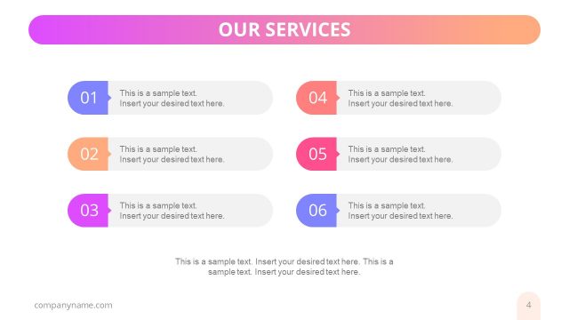 Bullet List Business Services Template